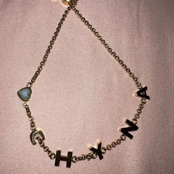 Abbott Lyon bracelet. MADE MINE NAME BRACELET (GOLD) Name: Chyna 18k gold plated - Picture 2 of 4